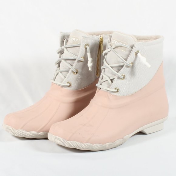 womens duck boots pink
